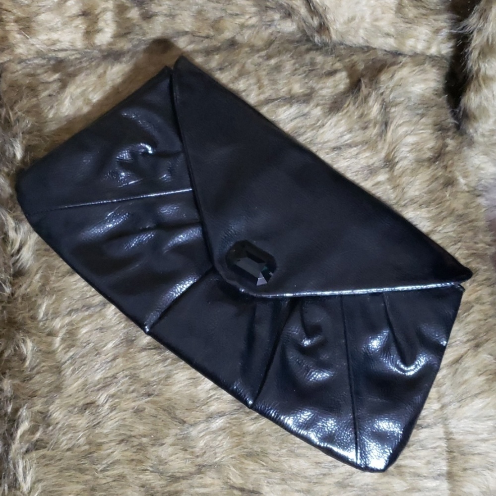 Mary Kay Black Patton Leather Clutch